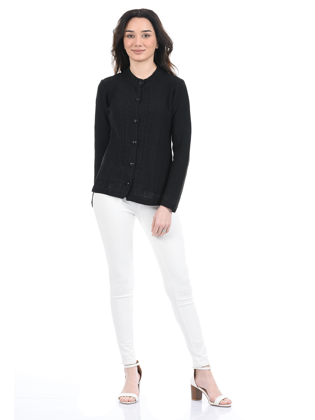 American Eye Women Casual Wear Black Sweater